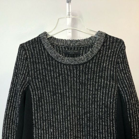 Rag & Bone Women Paula Ribbed Sweater L - Picture 3 of 8